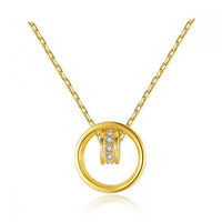 Double Loop Pendant Necklace in 925 Sterling Silver
