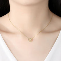 Double Loop Pendant Necklace in 925 Sterling Silver