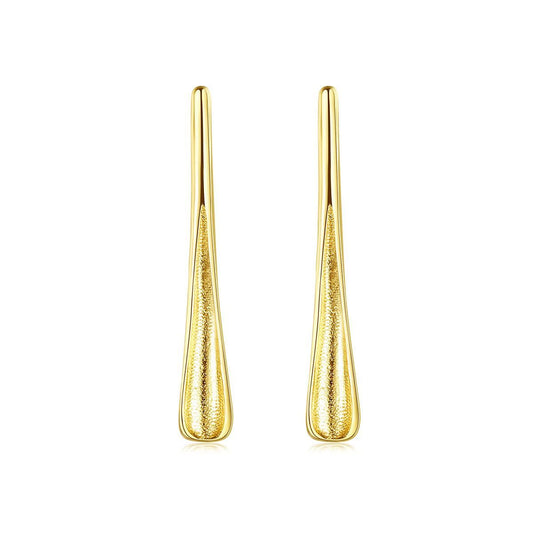 Waterdrop Dangling Earrings in 14K Yellow Gold-Plated 925 Sterling Silver