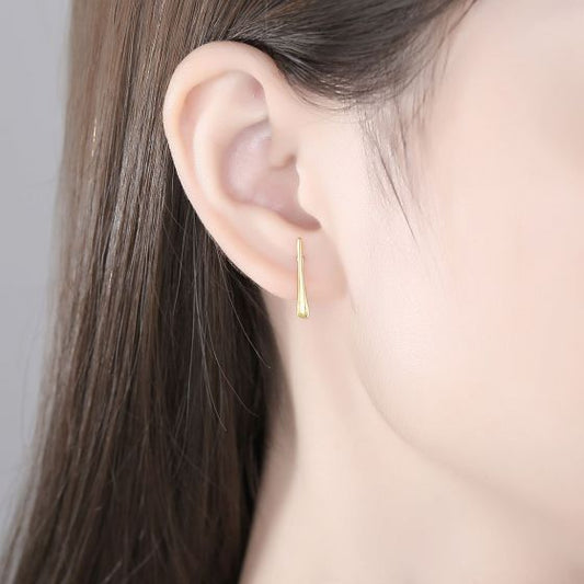 Waterdrop Dangling Earrings in 14K Yellow Gold-Plated 925 Sterling Silver