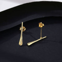 Waterdrop Dangling Earrings in 14K Yellow Gold-Plated 925 Sterling Silver