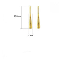 Waterdrop Dangling Earrings in 14K Yellow Gold-Plated 925 Sterling Silver