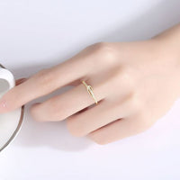 Knotted Crystal Lines 925 Sterling Silver Ring