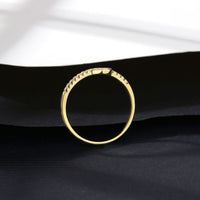 Knotted Crystal Lines 925 Sterling Silver Ring