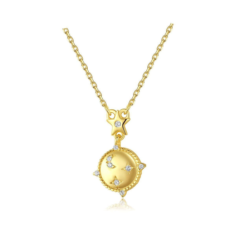 Cubic Zirconia Star Constellation Necklace in 925 Sterling Silver