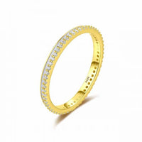 Shining Crystal Circle 925 Sterling Silver Ring