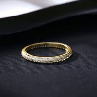 Shining Crystal Circle 925 Sterling Silver Ring