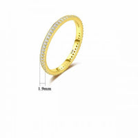 Shining Crystal Circle 925 Sterling Silver Ring