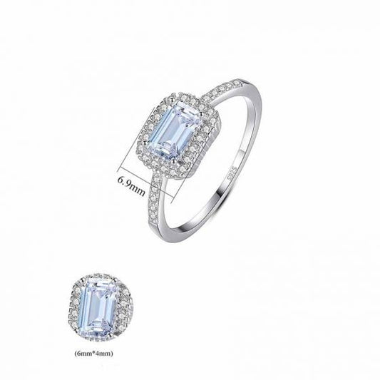 Baguette CZ Geometry 925 Sterling Silver Ring