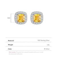 Yellow Sterling Silver Stud Earrings