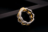 Oval Created Ruby Sun Cross Ring in 925 Sterling Silver