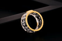 Holiday Oval Created Ruby Carved 925 Sterling Silver Ring