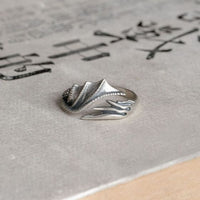 Modern Dragon Wings Sterling Silver Adjustable Ring