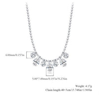 Water Drop Cubic Zirconia Necklace in 925 Sterling Silver