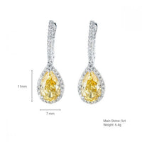 Waterdrop Cubic Zirconia 925 Sterling Silver Drop Earrings