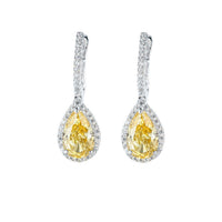 Waterdrop Cubic Zirconia 925 Sterling Silver Drop Earrings