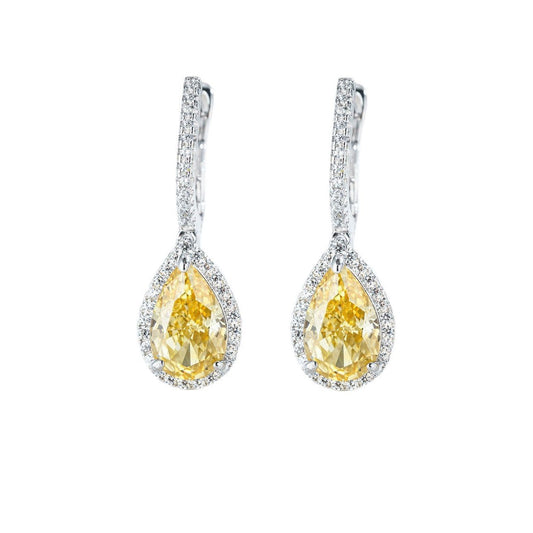 Waterdrop Cubic Zirconia 925 Sterling Silver Drop Earrings