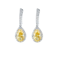 Waterdrop Cubic Zirconia 925 Sterling Silver Drop Earrings