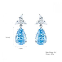 Teardrop Cubic Zirconia Drop Earrings in Sterling Silver