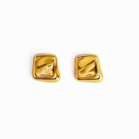 Geometric Irregular 925 Sterling Silver Stud Earrings