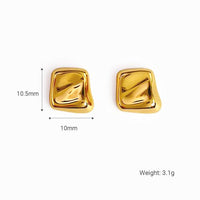 Geometric Irregular 925 Sterling Silver Stud Earrings
