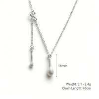 Water Drop Geometric 925 Sterling Silver Pendant Necklace