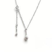 Water Drop Geometric 925 Sterling Silver Pendant Necklace