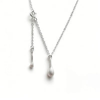 Water Drop Geometric 925 Sterling Silver Pendant Necklace
