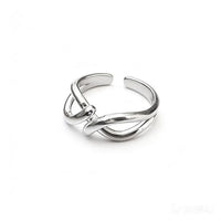 Irregular Geometric 925 Sterling Silver Adjustable Ring
