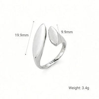 Water Drop Sterling Silver Adjustable Ring
