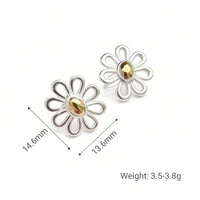 Daisy Flower 925 Sterling Silver Stud Earrings
