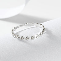 Gold Plated Sterling Silver Tree Leaf Band Ring