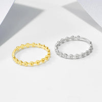 Gold Plated Sterling Silver Tree Leaf Band Ring