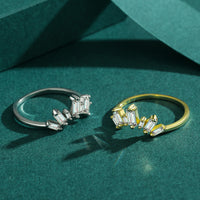 Cubic Zirconia Crown Ring in Sterling Silver