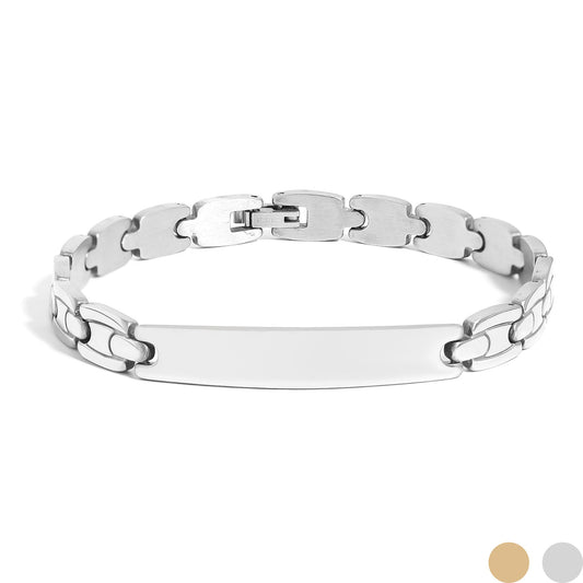 Men's Stainless Steel Blank Bracelet