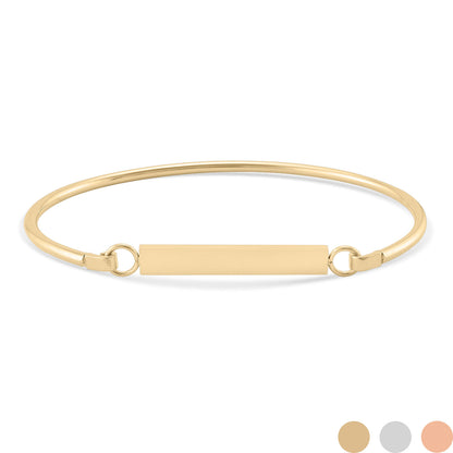 18K Gold PVD Blank Flat Bar Bracelet