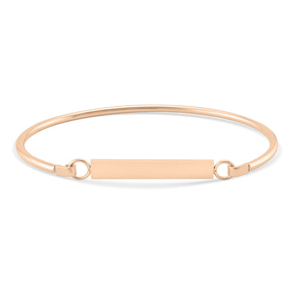18K Gold PVD Blank Flat Bar Bracelet
