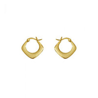 Geometric Square 18K Gold-Plated 925 Sterling Silver Earrings