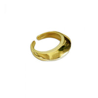 Simple Section Sterling Silver Adjustable Ring