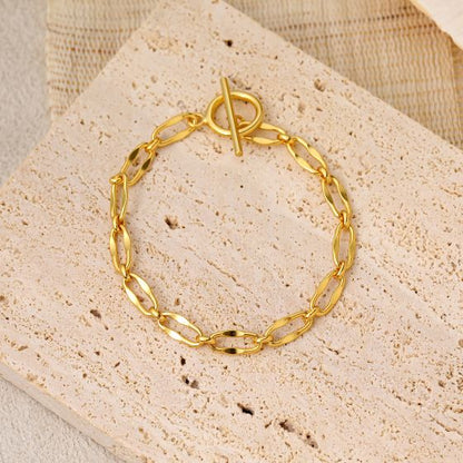 Simple Circle Cross Chain Bracelet, 925 Sterling Silver