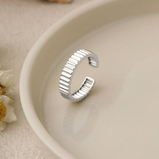 Fashion Wheel Gear Sterling Silver Adjustable Ring