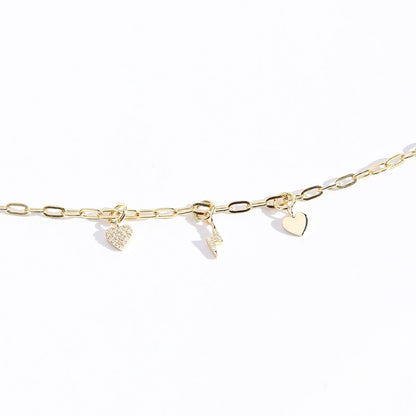 14K Solid Gold Tiny Heart Charm