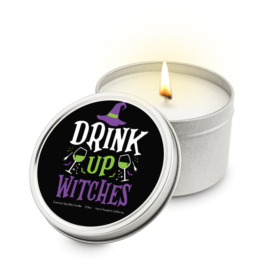 Drink Up Witches 5.5 oz Travel Candle Tin