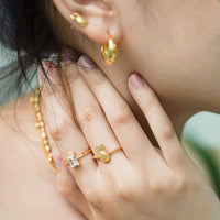 Pineapple Adjustable Ring in 925 Sterling Silver