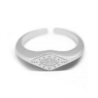 God's Eye and Six-Pointed Star Open Sterling Silver Ring