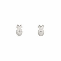 Pineapple Sterling Silver Stud Earrings