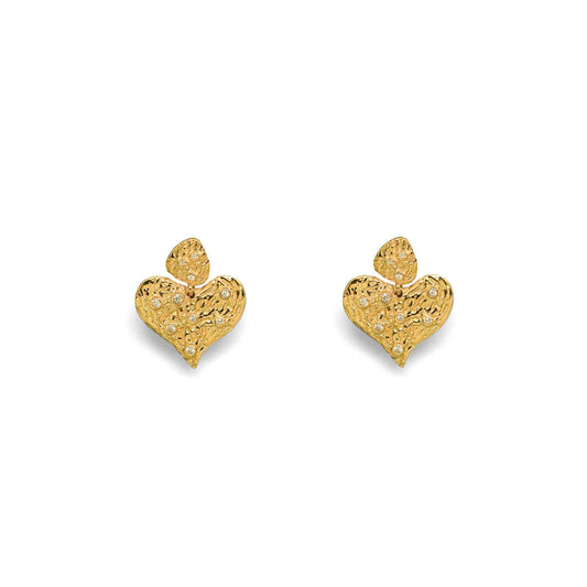 Sweet Girl Heart 925 Sterling Silver Stud Earrings