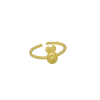 Pineapple Adjustable Ring in 925 Sterling Silver