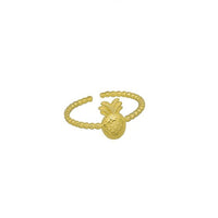 Pineapple Adjustable Ring in 925 Sterling Silver