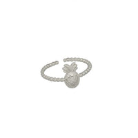Pineapple Adjustable Ring in 925 Sterling Silver